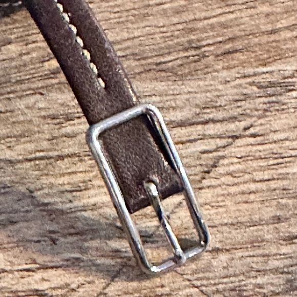 RARE Coach Heritage Signature Bezel Watch Brown Leather Swiss Made Vintage - Picture 4 of 7